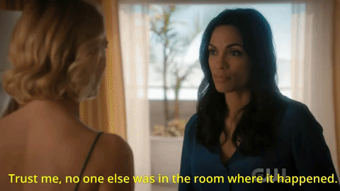 Jane the Virgin -  Petra and JR doing Hamilton