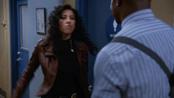 Rosa whipping out a knife, going to put some hurt on