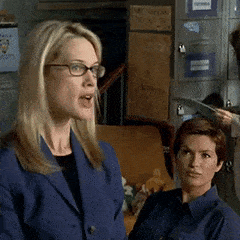 Cabot talking, Benson watching and a little distracted...