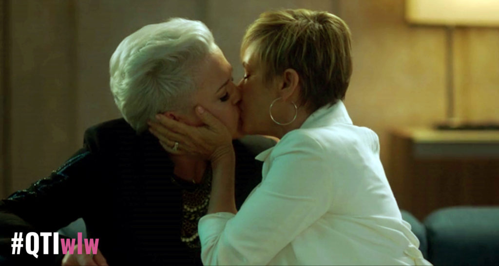 Queerest Things - Gabrielle and Christine kiss on BH90210