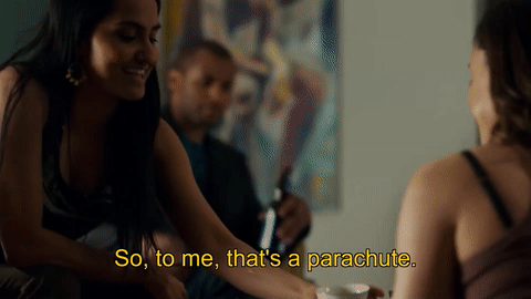 Nurses Caro and Ashley - That's a parachute